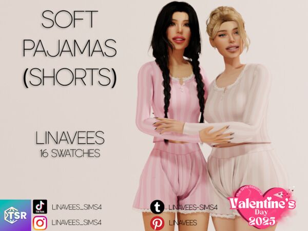 Valentine's Day Soft Pajamas 1 Valentine’s Day Soft Pajamas Sims 4 CC