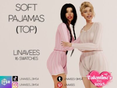 Valentine’s Day Soft Pajamas Sims 4 CC