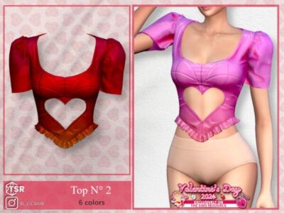Valentine’s Day Top 2 by SL_CCSIMS Sims 4 CC