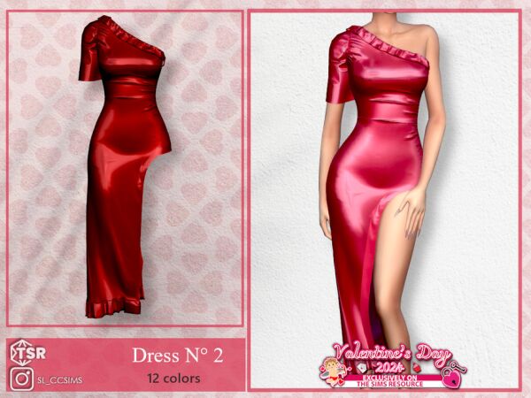 Charming Valentine's Day Dress for Sims 1 Charming Valentine’s Day Dress for Sims Sims 4 CC