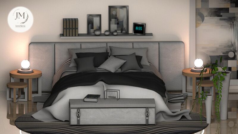 sims 4 cc velara bedroom by jomsims 2