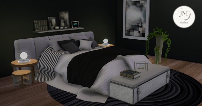 sims 4 cc velara bedroom by jomsims 4