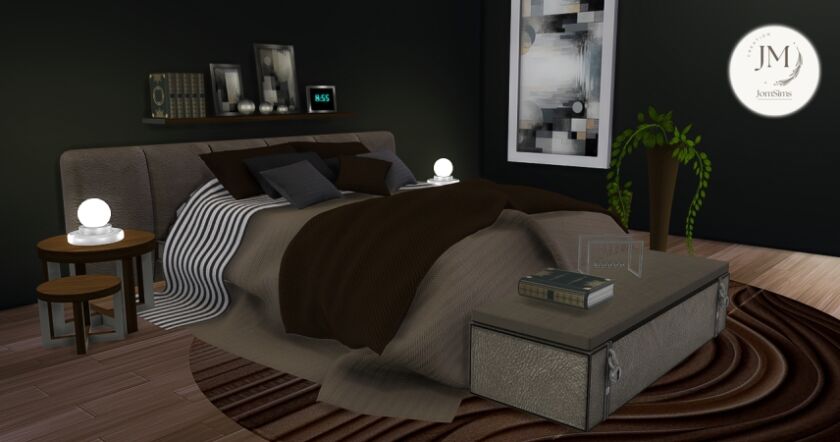 sims 4 cc velara bedroom by jomsims 5