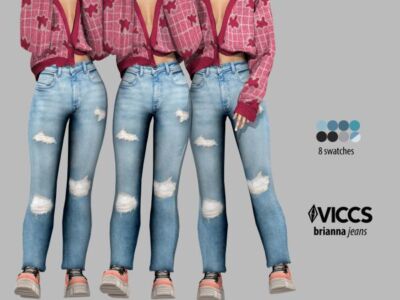 VICCS Brianna Jeans for Teens and Elders Sims 4 CC