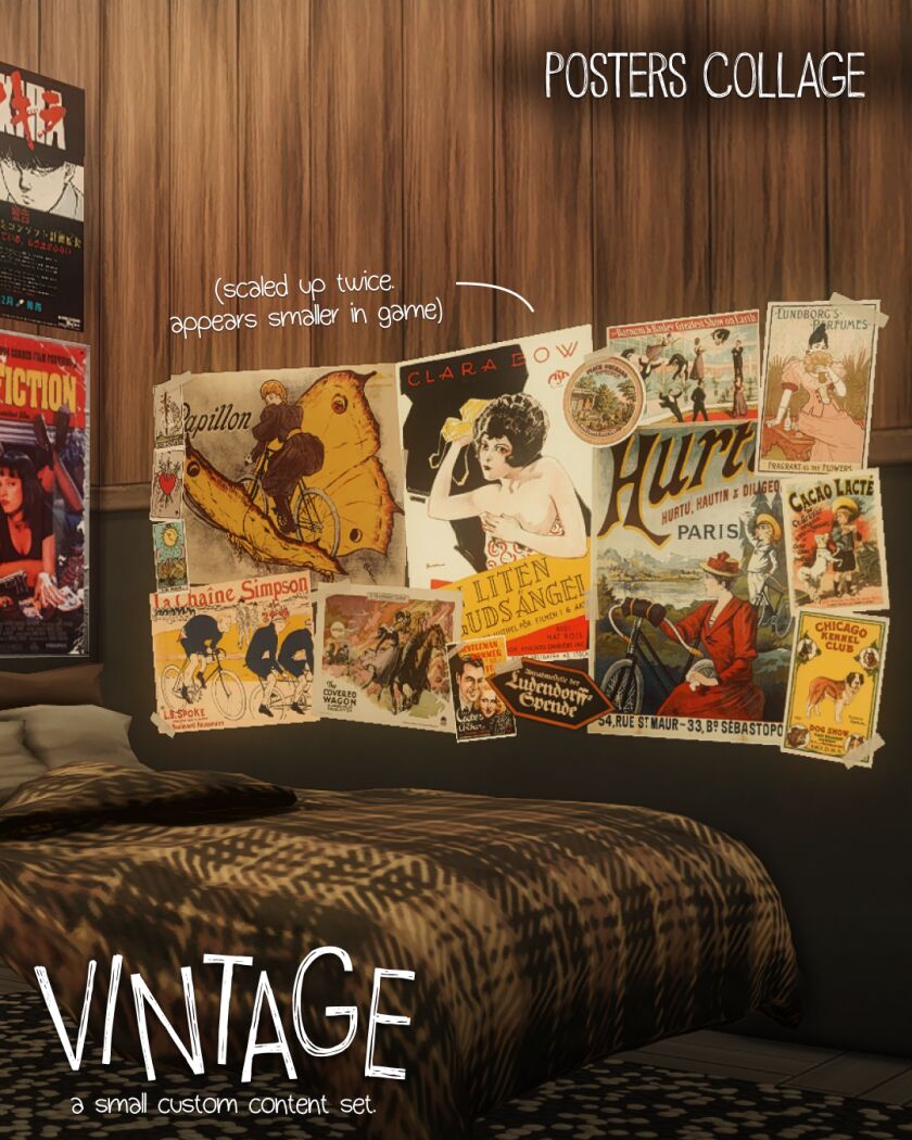 Vintage Custom Content Set 3 sims 4 cc vintage a small custom content set 3