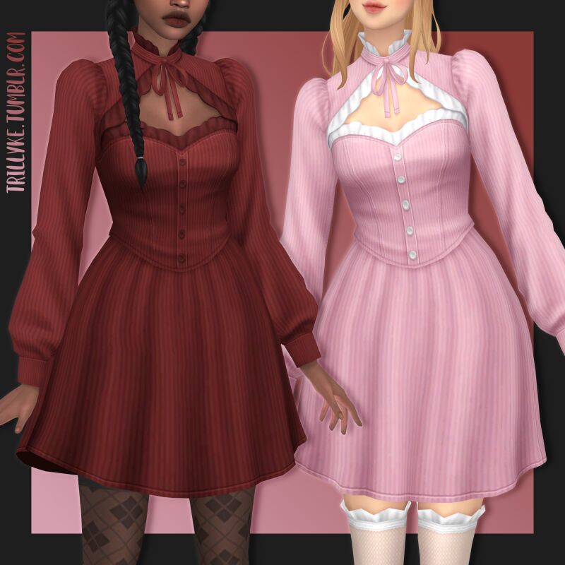 Viola Dress by Trillyke 2 sims 4 cc viola dress by trillyke 4