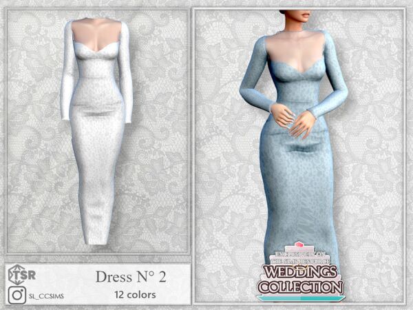 Elegant Wedding Dress by SL_CCSIMS 1 Elegant Wedding Dress by SL_CCSIMS Sims 4 CC