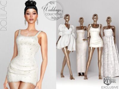 Stunning Mini Bride Dress for Your Wedding Sims 4 CC