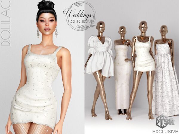 Stunning Mini Bride Dress for Your Wedding 1 Stunning Mini Bride Dress for Your Wedding Sims 4 CC