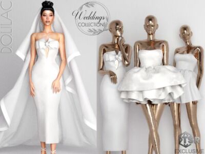 Stunning Strapless Bride Dress for Your Wedding Sims 4 CC