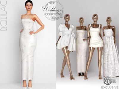 Stunning Strapless Wedding Gown by D.O.Lilac Sims 4 CC