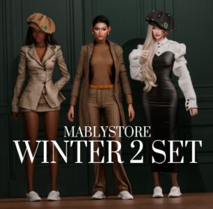 Winter 2 Set by Mably Sims 4 CC