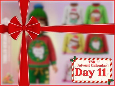 Winter Holidays 2024 – Toddler Girl Top 297 Sims 4 CC