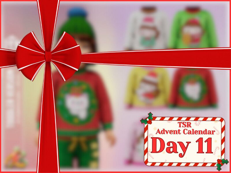 Winter Holidays 2024 – Toddler Girl Top 297 Sims 4 CC
