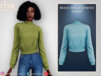 Wool Sweater With Arans By Mysteriousoo Sims 4 CC