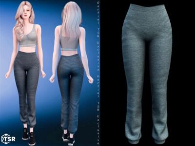 Yvette – Casual Sweatpants with a Snug Fit Sims 4 CC