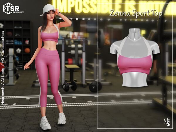 Zenna Sport Top - Perfect for Your Gym Look 1 Zenna Sport Top – Perfect for Your Gym Look Sims 4 CC