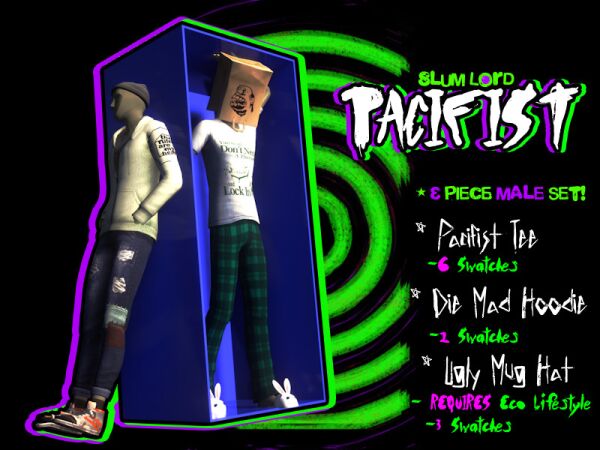 Slum Lord Pacifist Set: Base Recolors 1 Slum Lord Pacifist Set: Base Recolors Sims 4 CC