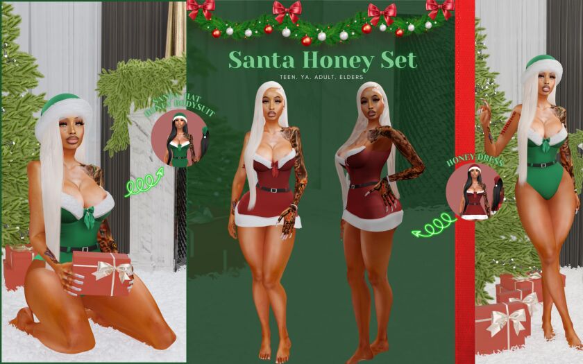Santa Honey Set ❄️🤶🏻 Sims 4 CC