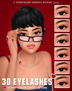 Stunning 3D Eyelashes Collection Sims 4 CC