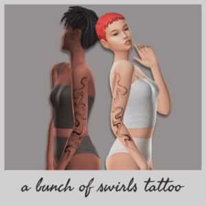 A Bunch Of Swirls Tattoo Sims 4 CC