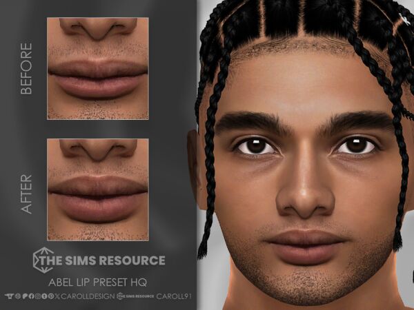 Abel Lip Preset HQ By Caroll912 Sims 4 CC