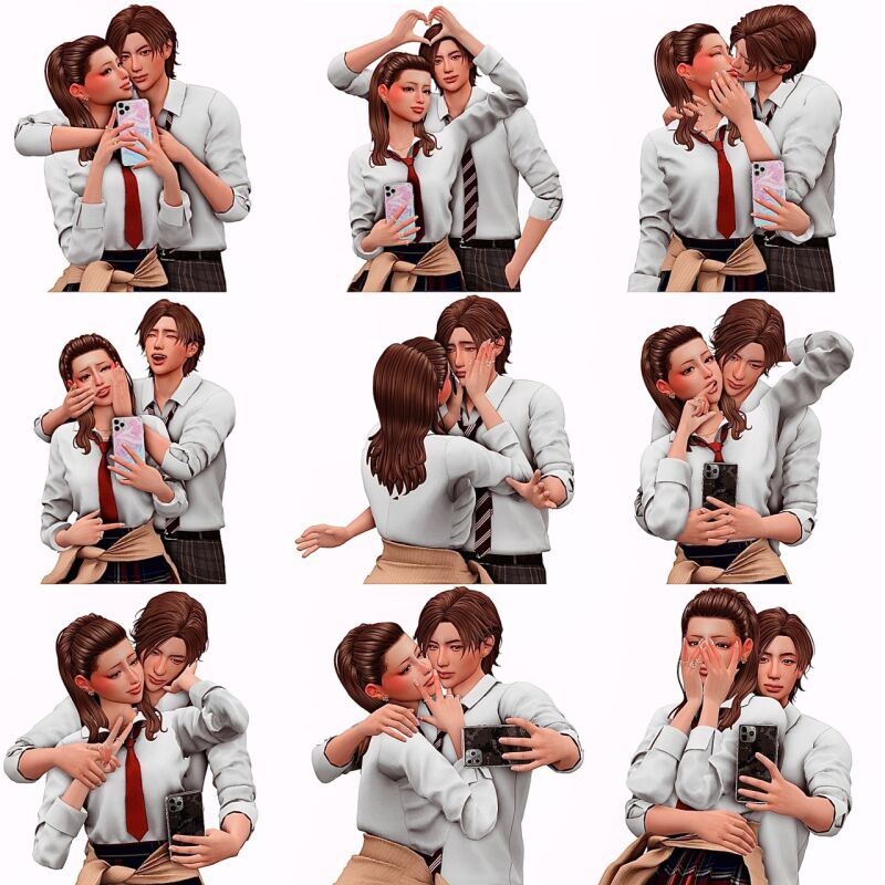 Acha Selfie Poses for Couples 2 sims 4 cc acha selfie poses for couples 1 by acha sims 2