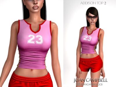Stylish Addison Top 2 by Joan Campbell Sims 4 CC