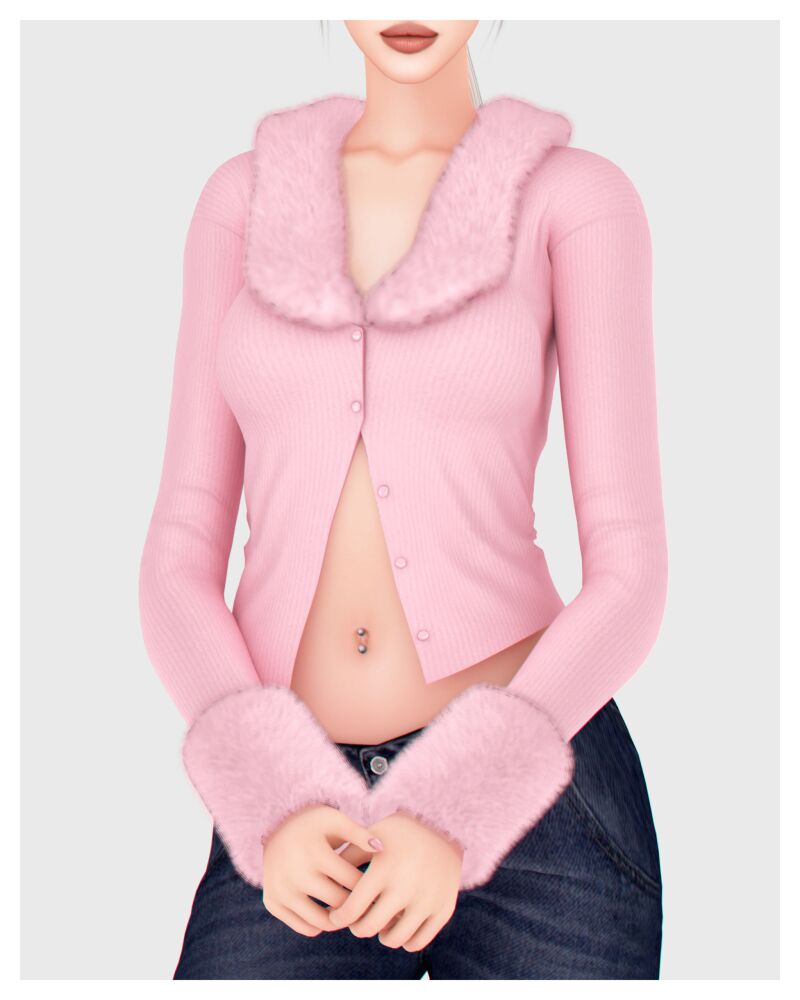 Angie Fur Cardigan by Backtrackcc 2 sims 4 cc angie fur cardigan by backtrackcc 4