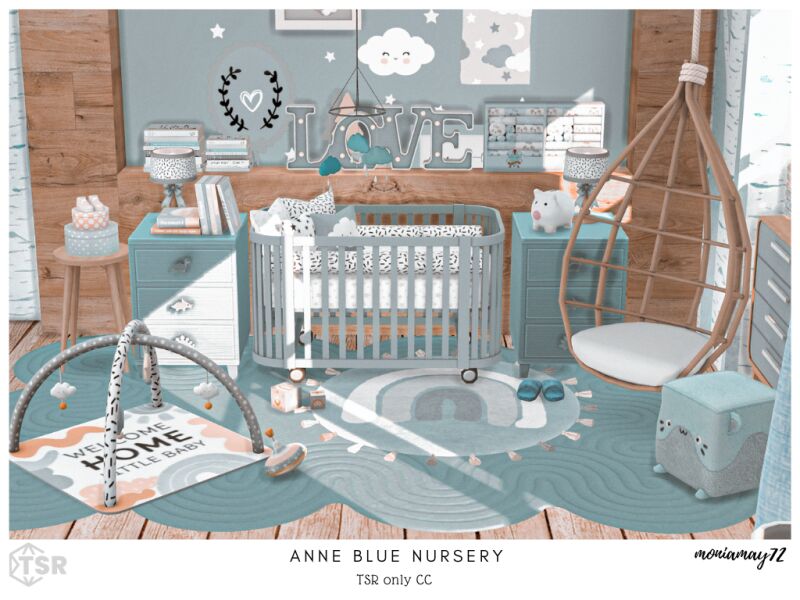 sims 4 cc anne blue nursery 2