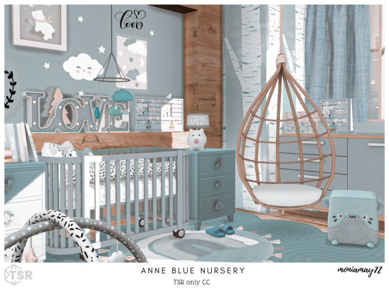 sims 4 cc anne blue nursery 4