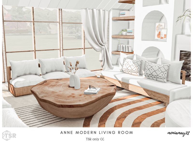 sims 4 cc anne modern living room 5