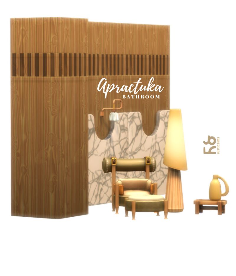 Apractuka Bathroom Set by RusticSims 5 sims 4 cc apractuka bathroom set by rusticsims 5