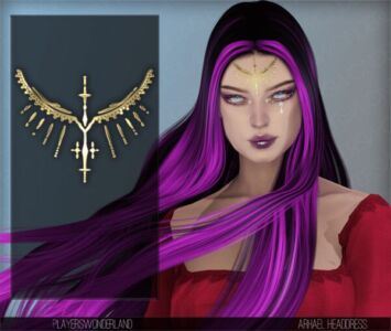 Arhael Headdress by Playerswonderland Sims 4 CC
