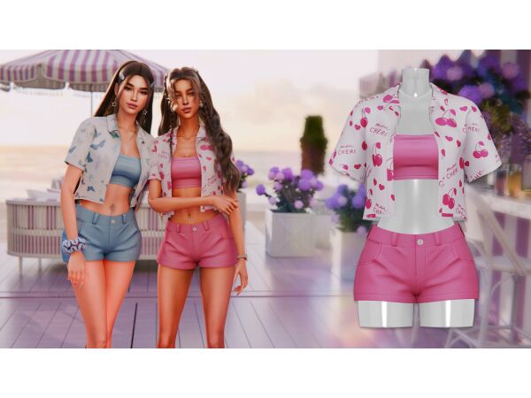 Stylish ARI Clothing Set by WisteriaSims 1 Stylish ARI Clothing Set by WisteriaSims Sims 4 CC