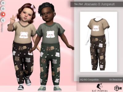 Atanasio II Jumpsuit for Toddlers Sims 4 CC