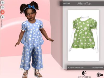 Atina TOP – Toddler Fashion Sims 4 CC