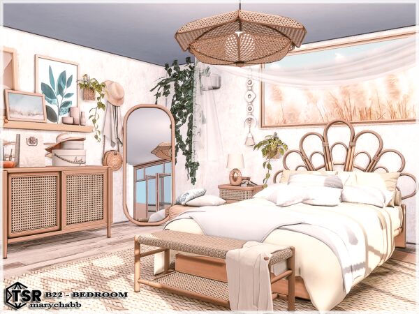 Stylish Fully Equipped Bedroom Sims 4 CC
