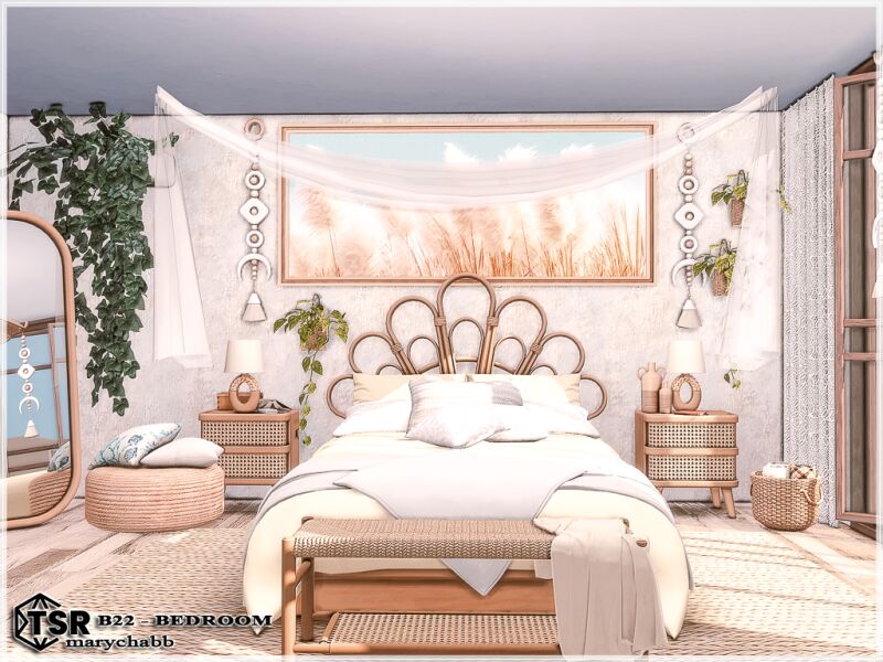 sims 4 cc b22 bedroom 6