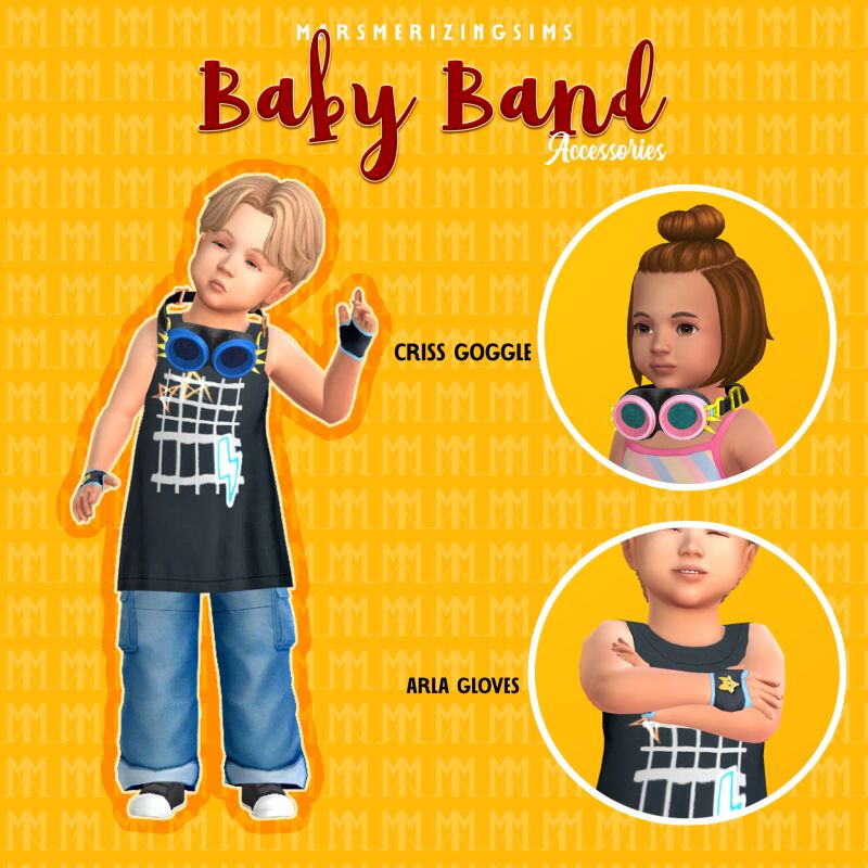 sims 4 cc baby band by marsmerizingsims 2