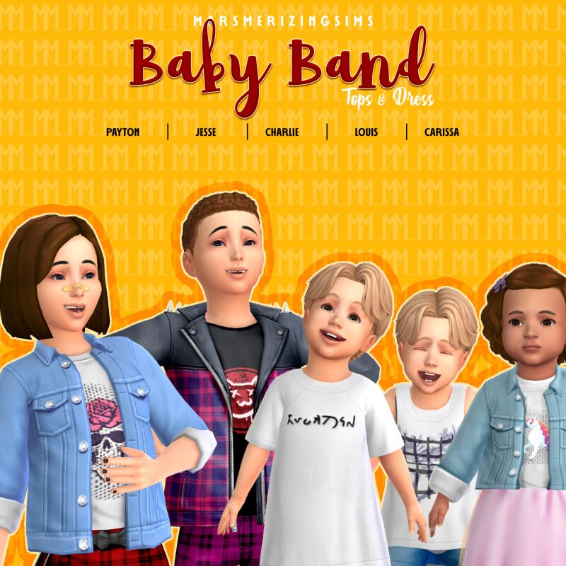 sims 4 cc baby band by marsmerizingsims 4