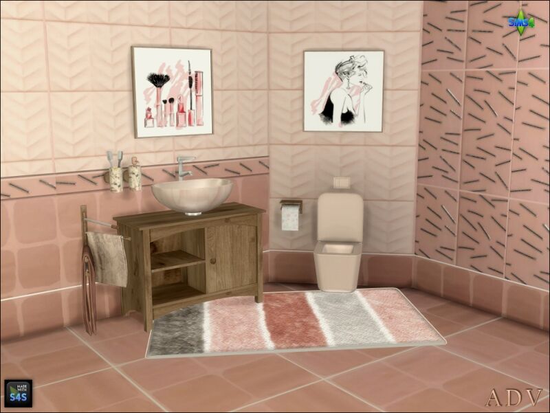 Stylish Bathroom Accessories Set 7 sims 4 cc bathroom accessories 2