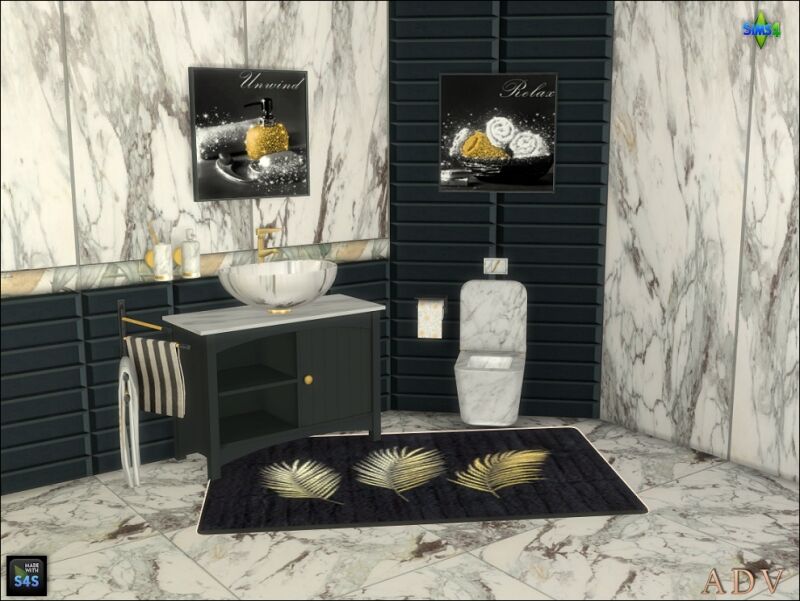 Stylish Bathroom Accessories Set 9 sims 4 cc bathroom accessories 4