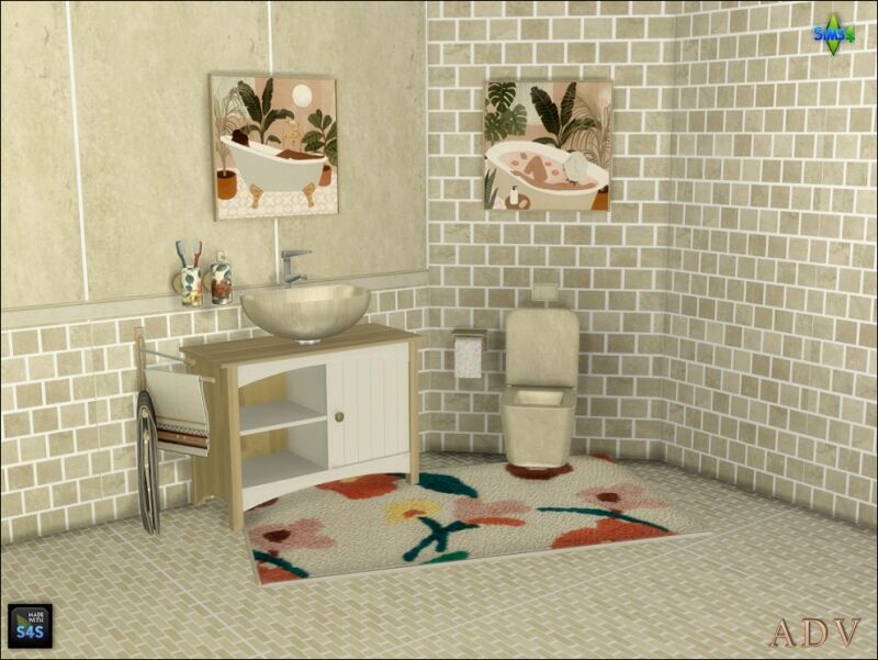 Stylish Bathroom Accessories Set 4 sims 4 cc bathroom accessories 6