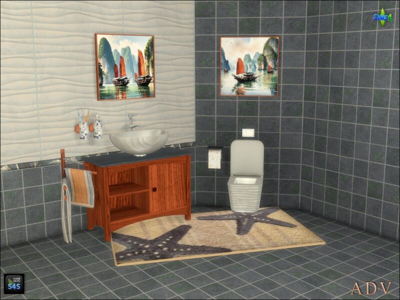Stylish Bathroom Accessories Set 6 sims 4 cc bathroom accessories 8