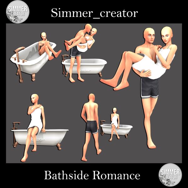Bathside Romance 1 Bathside Romance Sims 4 CC
