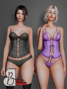 Stunning Billionproject Gaby & Lilia Lingerie for The Sims 4 Sims 4 CC