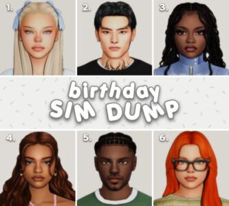 Birthday SIM Dump by Moonivys Sims 4 CC