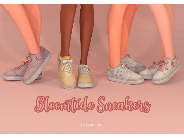 Bloomtide Sneakers - Gift 1 Bloomtide Sneakers – Gift Sims 4 CC