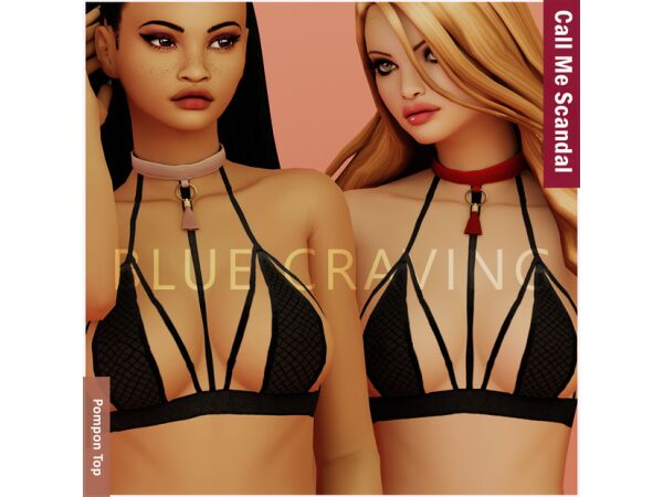 Blue Craving - Choker Straps 10 sims 4 cc blue craving choker straps 10